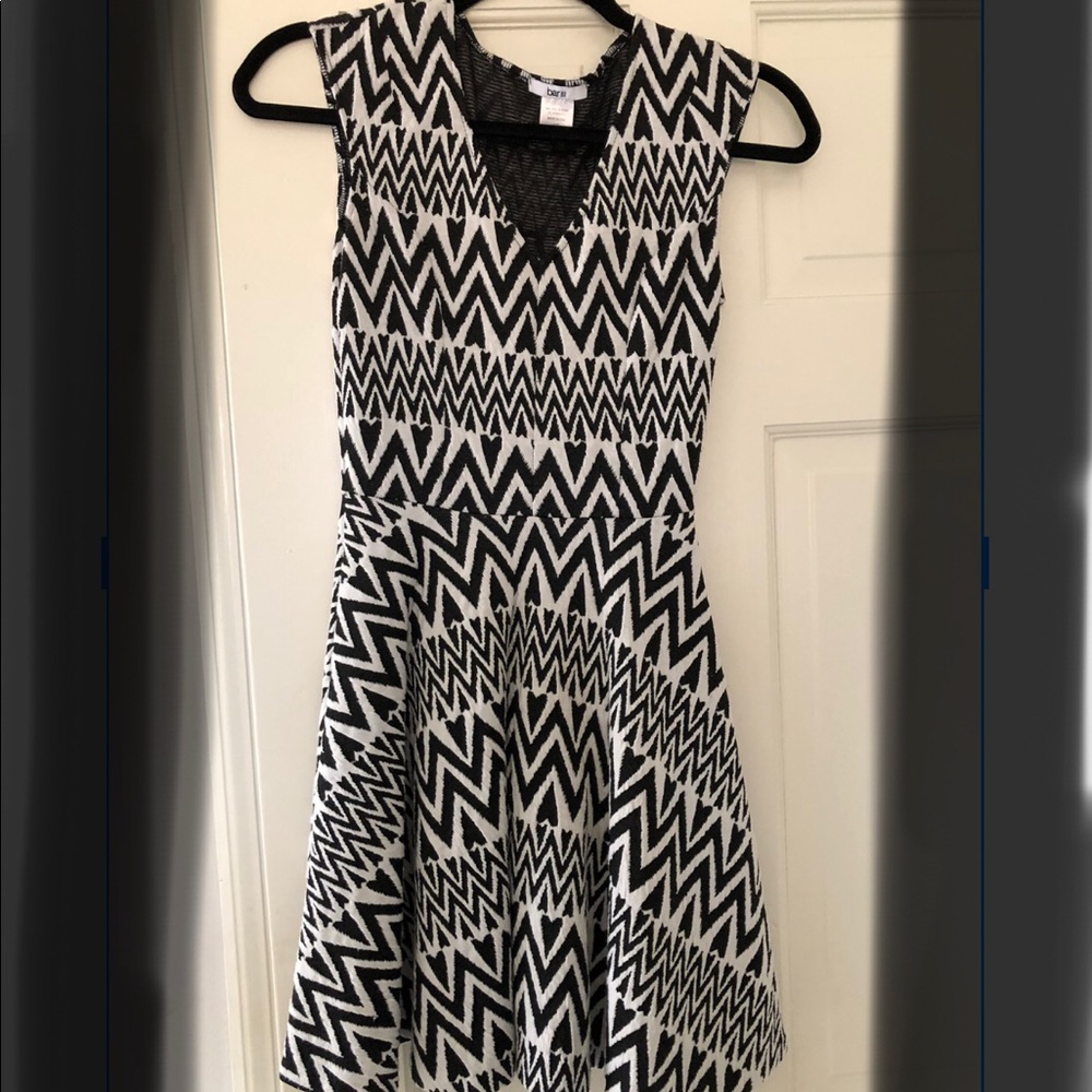 Black and white skater dress